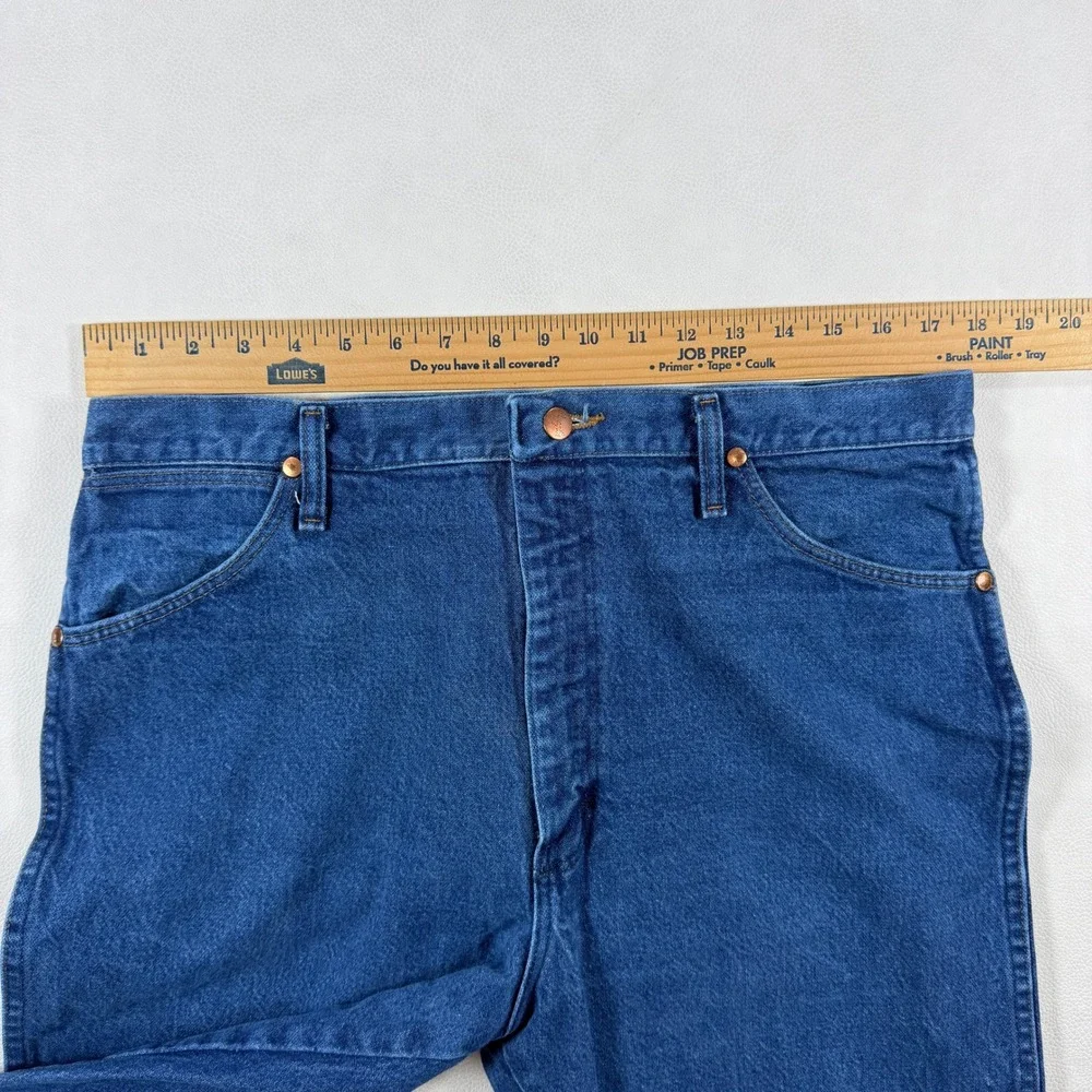 Wrangler 13MWZ Mens 35x32 Cowboy Cut Original Fit Jeans Blue Denim Straight